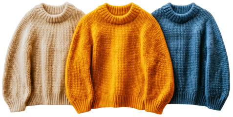 Cozy woolen warm jumper, comfortable isolated clothes clothing different, snug fashion soft garment winter, knitted textile seasonal, casual stylish knitwear