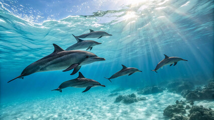 Obraz premium dolphins in the sea