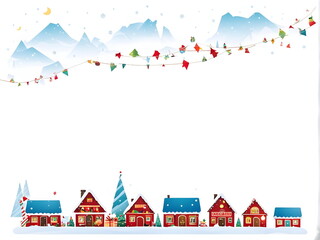 Obraz premium Backdrop with Christmass markets on street