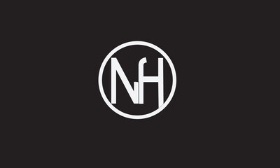 NH, HN, N , H , Abstract Letters Logo Monogram
