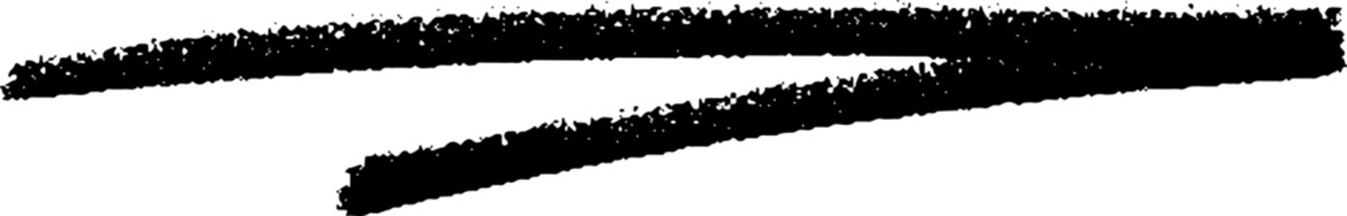 Obraz premium Grungy charcoal scribble underline made with brush stroke 