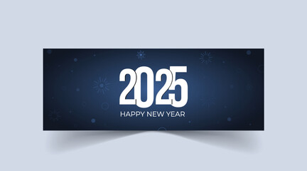 happy new year 2025 wishes banner template