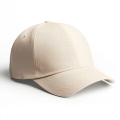 Fototapeta premium realistic high quality cream baseball cap mockup isolated 