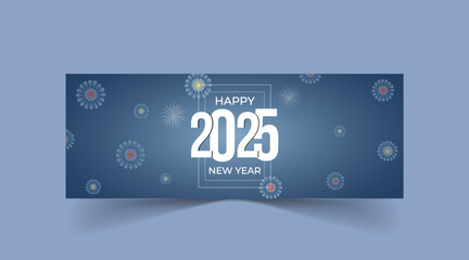 happy new year 2025 wishes banner template