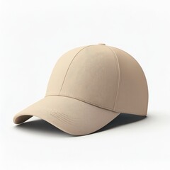 realistic high quality cream baseball cap mockup isolated 