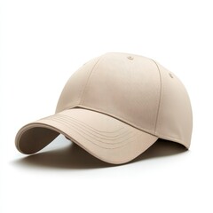 Fototapeta premium realistic high quality cream baseball cap mockup isolated 