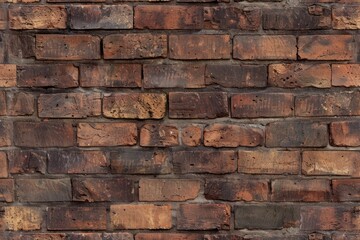 Fototapeta premium Photo of Old brown brick wall. Background texture for backdrops or mapping