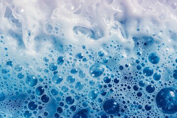 Photo of Car wash foam and small bubbles. Background texture for backdrops or mapping