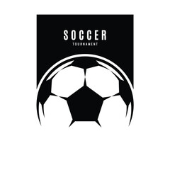 Soccer ball football tournament icons. Symbol or emblem. vector illustration