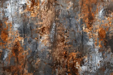 Fototapeta premium Photo of Old and rust grey and orange metal sheet. Background texture for backdrops or mapping