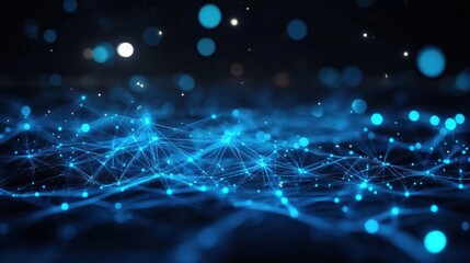 Lights visualization connections futuristic.