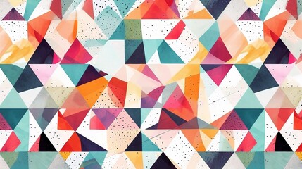Colorful Geometric Pattern on White Background