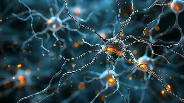 Cellular architecture: structure of brain cells showcasing interconnected neurons, foundation of human thought, emotion, neural activity critical to brain functionality and development.