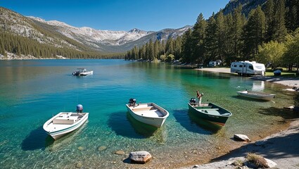 Obraz premium A Serene Glimpse of Clear Water: Discover the Beauty of Nature Through This Stunning Landscape Photography