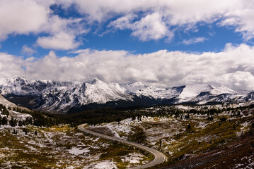 mountains in the snow, The Beauty of Cottonwood Pass in Snow and Cloud; Winter Colorado