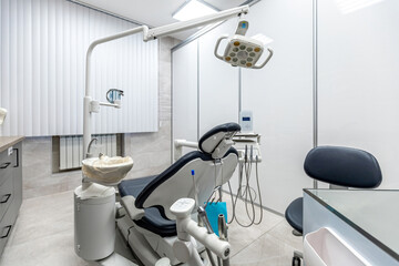 A Modern Dental Clinic Room with Complete Equipment
