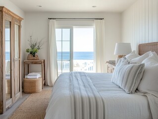 Coastal Bedroom with Ocean View.