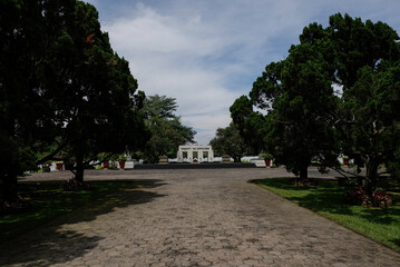 Bandung, Indonesia - January 8, 2023: Ereveld Pandu is one of 7 Netherlands war cemeteries in Indonesia where around 4000 war victims are buried.