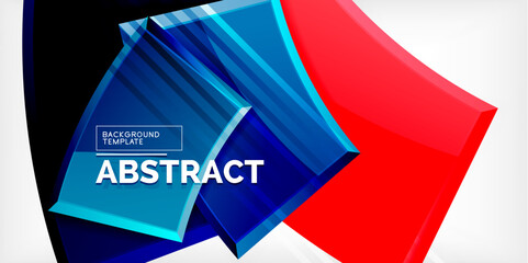 Vector abstract color geometric shapes. Illustration For Wallpaper, Banner, Background, Card, Book Illustration, landing page