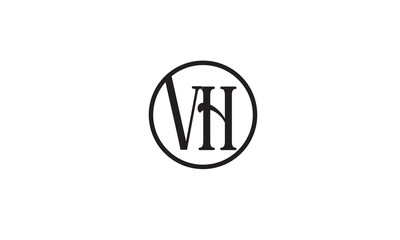  VH, HV , V , H , Abstract Letters Logo Monogram