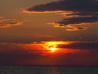 sunset in the sea