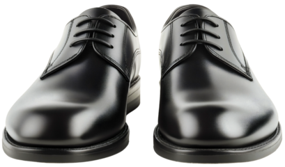 Sophisticated business shoes black, polished leather isolated luxury elegance, refined pair shiny lace style, classic formal stylish, elegant fashionable handmade