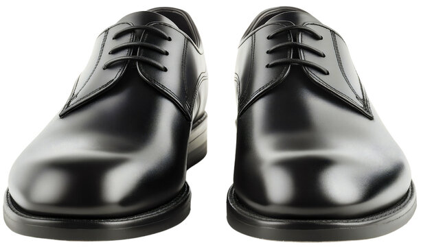 Sophisticated business shoes black, polished leather isolated luxury elegance, refined pair shiny lace style, classic formal stylish, elegant fashionable handmade