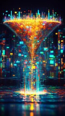 Obraz premium Data in Motion, Digital Marketing Analytics