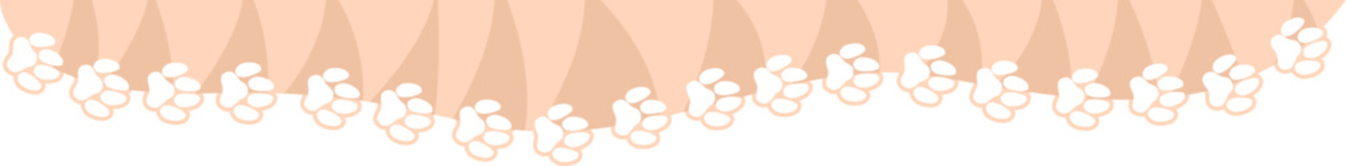 Cure kawaii header, quote frame, bookmark with pet paw print