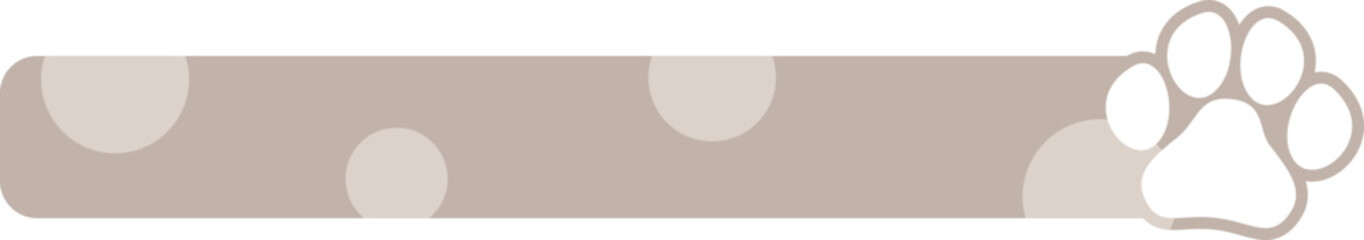 Cure kawaii header, quote frame, bookmark with pet paw print