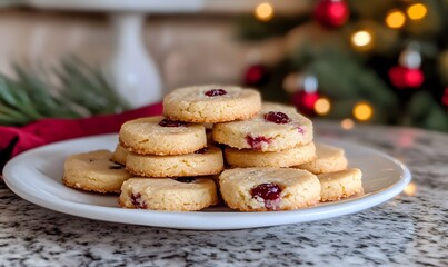 Christmas Maraschino Cherry Cookies , Generative AI 