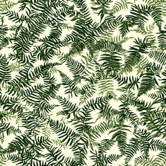Botanical ferns and leaves(Seamless Pattern and Tile image)