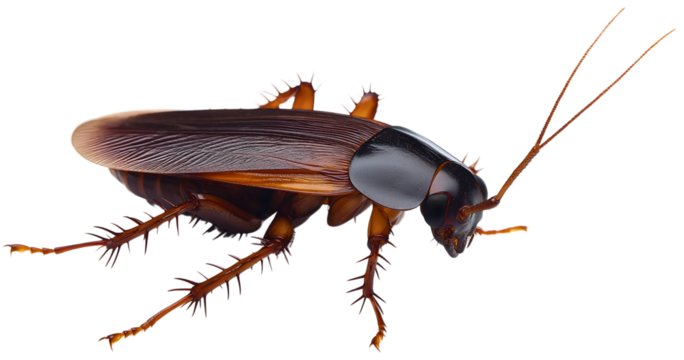 Repulsive cockroach insect bug, invasive pest isolated brown macro, repellent antenna creepy disgusting background, infested pestilent repugnant, unsanitary loathsome disease