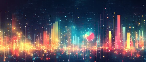 Fototapeta premium Metrics in the Matrix, Digital Marketing Analytics