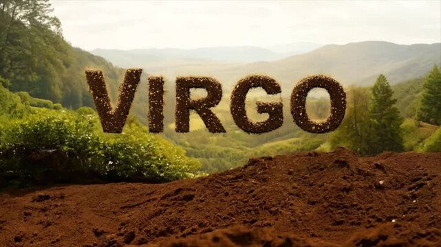 Virgo title with earth 