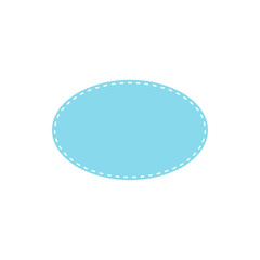 Frame With Stitches Textile Patch Sewing