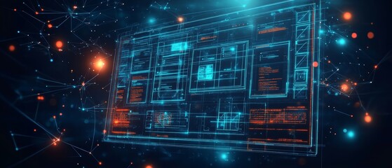 Obraz premium Blueprints of Interaction, Digital Product Design and User Experience UX