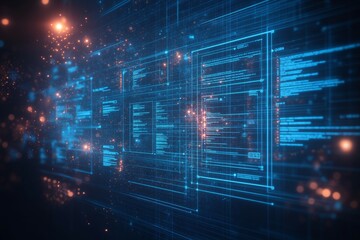 Obraz premium Blueprints of Interaction, Digital Product Design and User Experience UX