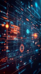 Obraz premium Blueprints of Interaction, Digital Product Design and User Experience UX