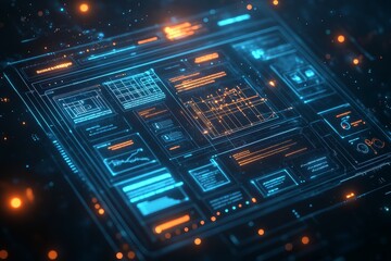 Obraz premium Blueprints of Interaction, Digital Product Design and User Experience UX