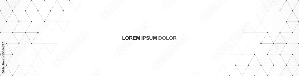 Aufkleber abstract polygonal pattern and geometric texture with lines and dots for website banner or header