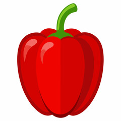 red bell pepper isolated