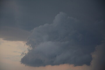 Large thundercloud in the sky before rain