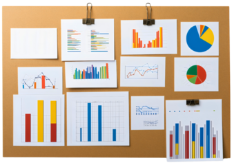 Strategic bulletin board analytics, dynamic infographic isolated chart graph, informative information office workflow design, professional modern efficient, collaborative organized systematic