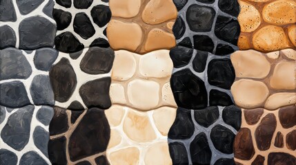 Seamless Animal Print Patterns. Textures Inspired by Wildlife Nature Aesthetic