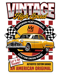 Vintage High Speed Graphic Design