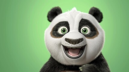 Fototapeta premium Joyful Panda with Sparkling Eyes