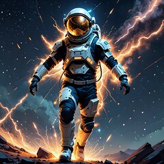 Fototapeta premium astronaut in the space art