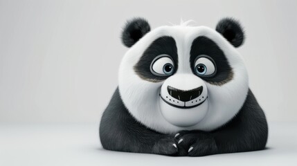 Fototapeta premium Joyful Panda with Sparkling Eyes