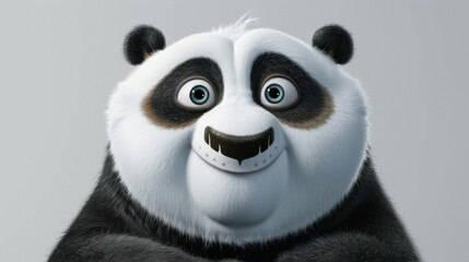 Naklejka premium Joyful Panda with Sparkling Eyes